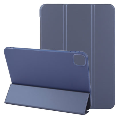 For iPad Air 13 2024 GEBEI 3-folding Holder Shockproof Flip Leather Tablet Case(Dark Blue) - iPad Air 13 2024 Cases by GEBEI | Online Shopping UK | buy2fix