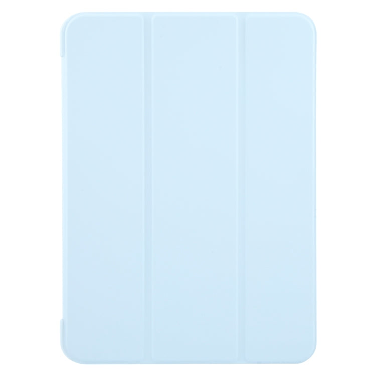 For iPad Pro 13 2024 GEBEI 3-folding Holder Shockproof Flip Leather Tablet Case(Sky Blue) - iPad Pro 13 2024 Cases by GEBEI | Online Shopping UK | buy2fix