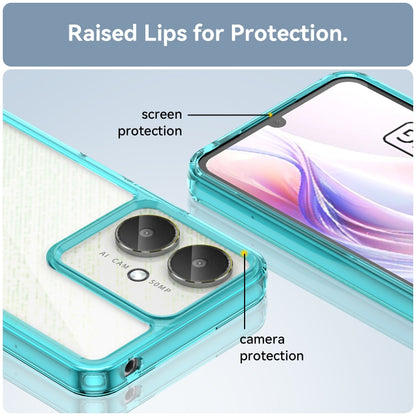 For Xiaomi Poco C65 Colorful Series Acrylic Hybrid TPU Phone Case(Transparent Blue) - Xiaomi Cases by buy2fix | Online Shopping UK | buy2fix