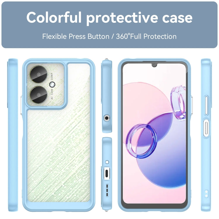 For Xiaomi Poco C65 Colorful Series Acrylic Hybrid TPU Phone Case(Blue) - Xiaomi Cases by buy2fix | Online Shopping UK | buy2fix