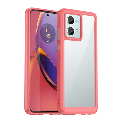 For Motorola Moto G84 Colorful Series Acrylic Hybrid TPU Phone Case(Red) - Motorola Cases by buy2fix | Online Shopping UK | buy2fix