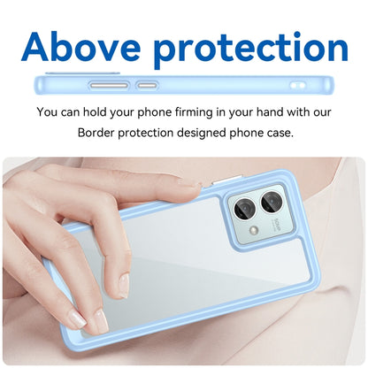 For Motorola Moto G84 Colorful Series Acrylic Hybrid TPU Phone Case(Blue) - Motorola Cases by buy2fix | Online Shopping UK | buy2fix