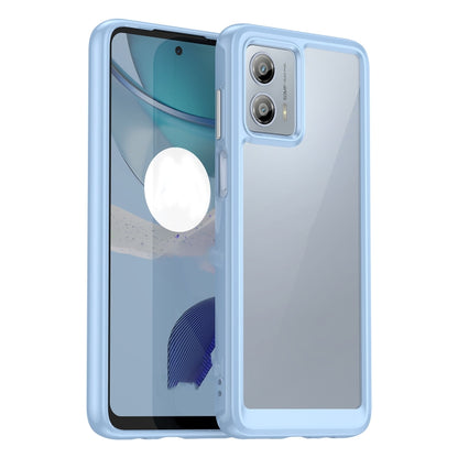 For Motorola Moto G53 5G Colorful Series Acrylic Hybrid TPU Phone Case(Blue) - Motorola Cases by buy2fix | Online Shopping UK | buy2fix