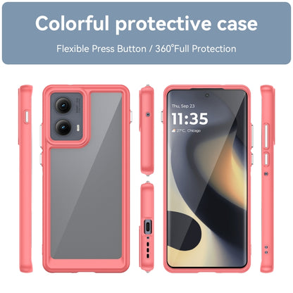 For Motorola Edge 2024 Colorful Series Acrylic Hybrid TPU Phone Case(Red) - Motorola Cases by buy2fix | Online Shopping UK | buy2fix