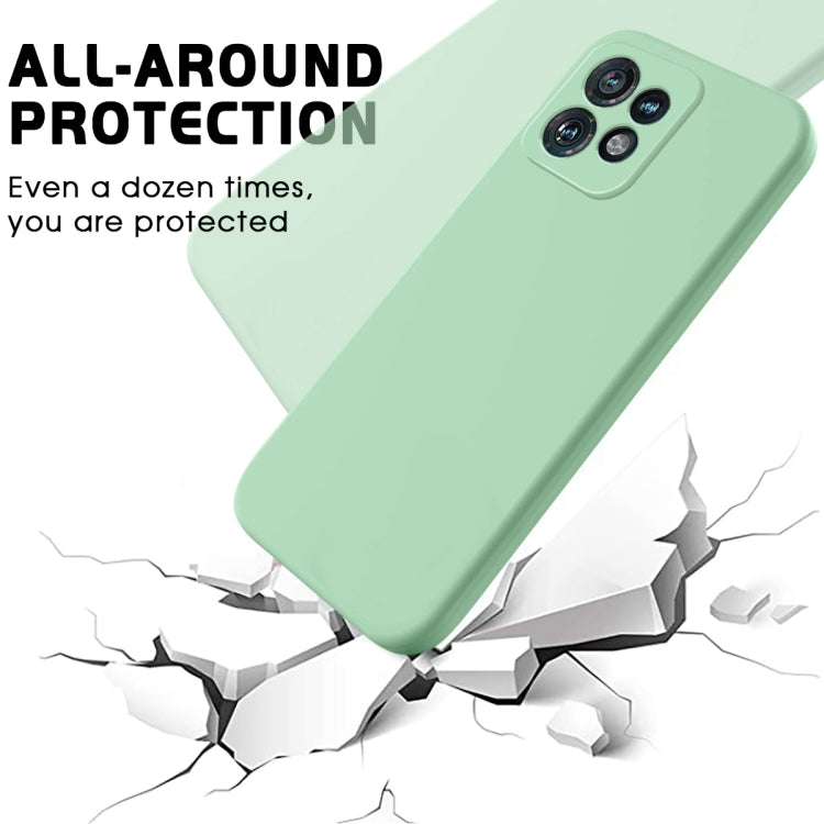 For Motorola Edge 40 Pro/Edge+ 2023/X40 Pure Color Liquid Silicone Shockproof Phone Case(Green) - Motorola Cases by buy2fix | Online Shopping UK | buy2fix