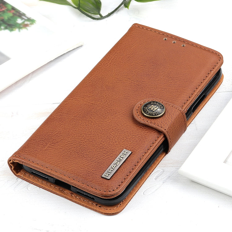 For OPPO Reno11 Pro 5G Global KHAZNEH Cowhide Texture Flip Leather Phone Case(Brown) - Reno11 Pro Cases by buy2fix | Online Shopping UK | buy2fix