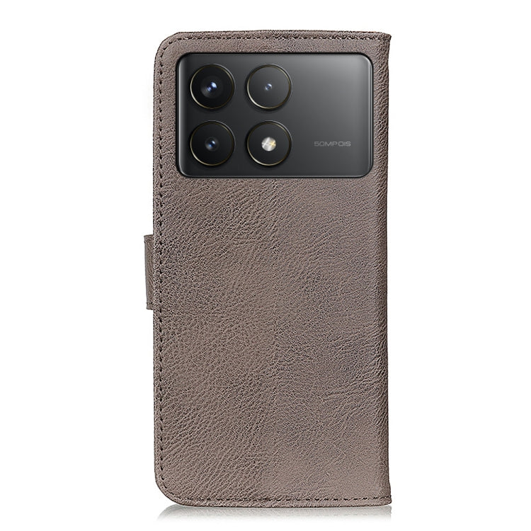 For Xiaomi Redmi K70 5G / K70 Pro 5G KHAZNEH Cowhide Texture Flip Leather Phone Case(Khaki) - K70 Cases by buy2fix | Online Shopping UK | buy2fix