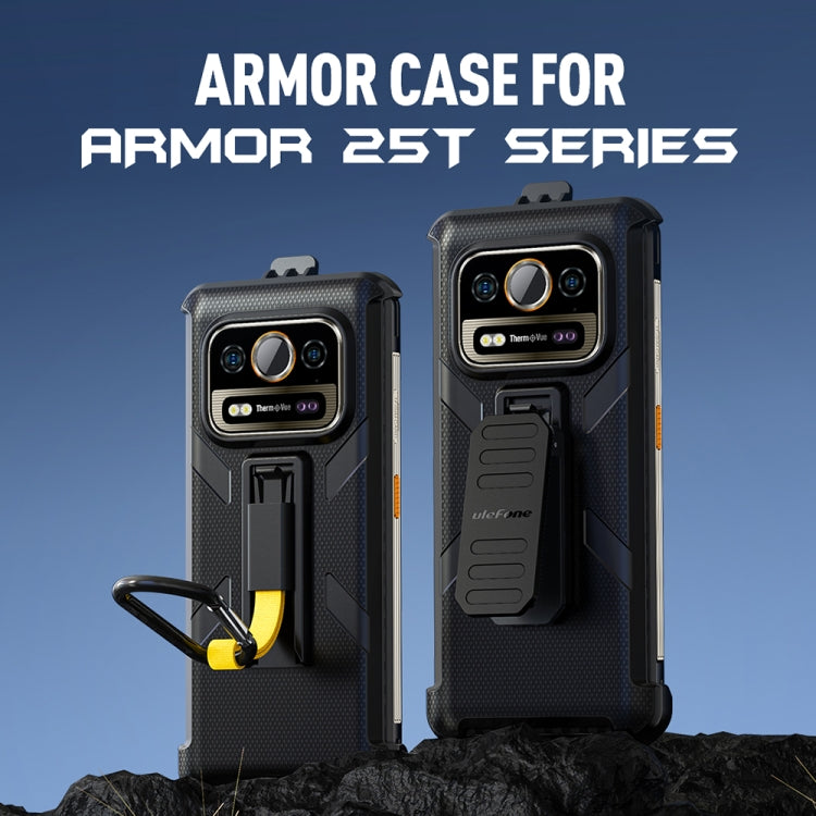 For Ulefone Armor 25T Pro Ulefone Back Clip Phone Case with Carabiner(Black) - Ulefone Cases by Ulefone | Online Shopping UK | buy2fix