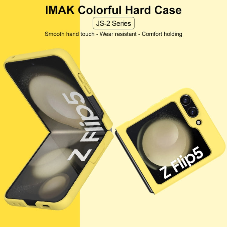 For Samsung Galaxy Z Flip5 IMAK JS-2 Series Colorful PC Case(Yellow) - Galaxy Z Flip4 5G Cases by imak | Online Shopping UK | buy2fix