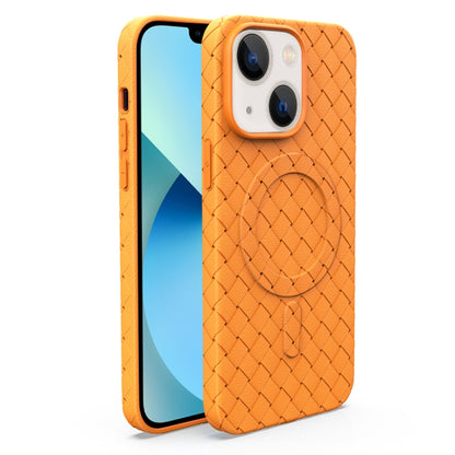 For iPhone 13 Woven Pattern MagSafe Magnetic Cooling Phone Case(Orange) - iPhone 13 Cases by buy2fix | Online Shopping UK | buy2fix