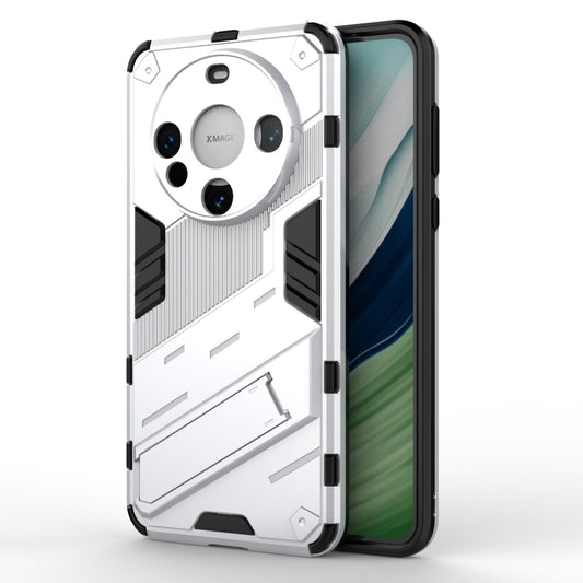 For Huawei Mate 60 Punk Armor 2 in 1 PC + TPU Phone Case with Holder(White) - Huawei Cases by buy2fix | Online Shopping UK | buy2fix