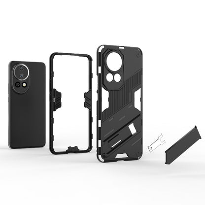 For Huawei nova 12 Pro Punk Armor 2 in 1 PC + TPU Phone Case with Holder(Orange) - Huawei Cases by buy2fix | Online Shopping UK | buy2fix