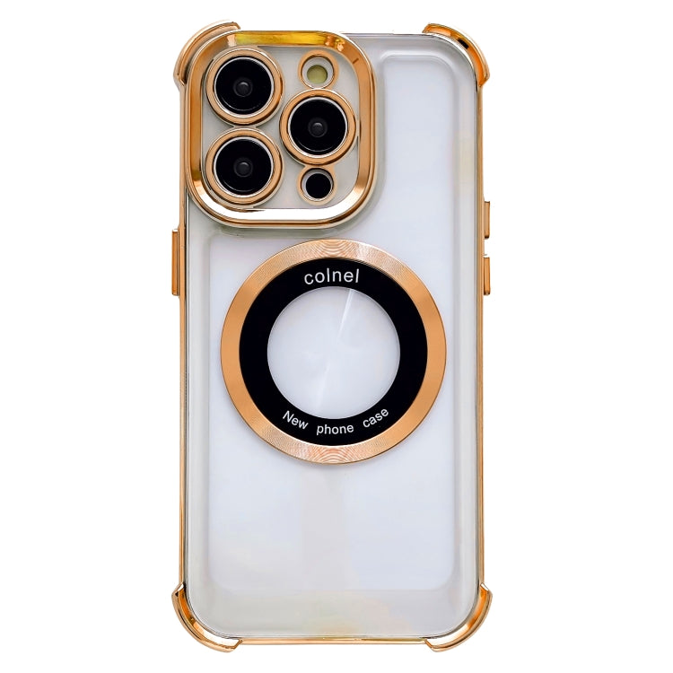 For iPhone 11 Pro Max 6D Electroplating Armor Magsafe Phone Case(Gold) - iPhone 11 Pro Max Cases by buy2fix | Online Shopping UK | buy2fix