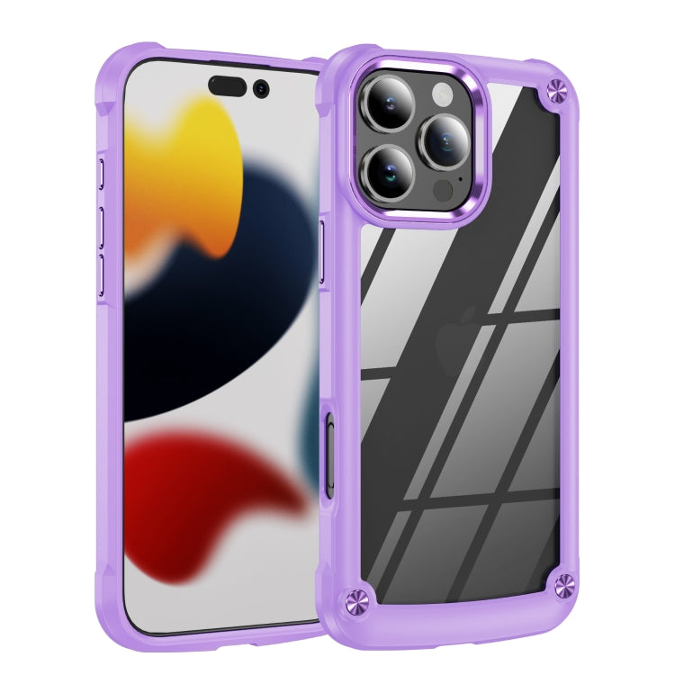 For iPhone 16 Pro TPU + PC Lens Protection Phone Case(Purple) - iPhone 16 Pro Cases by buy2fix | Online Shopping UK | buy2fix