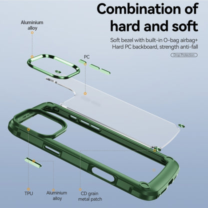 For iPhone 16 Pro Max TPU + PC Lens Protection Phone Case(Green) - iPhone 16 Pro Max Cases by buy2fix | Online Shopping UK | buy2fix