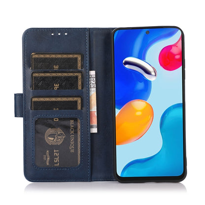 For iPhone 16 Plus Cow Texture Leather Phone Case(Blue) - iPhone 16 Plus Cases by buy2fix | Online Shopping UK | buy2fix