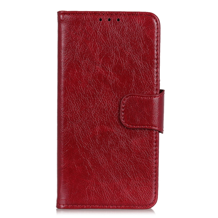 For iPhone 16 Plus Nappa Texture Leather Case(Red) - iPhone 16 Plus Cases by buy2fix | Online Shopping UK | buy2fix