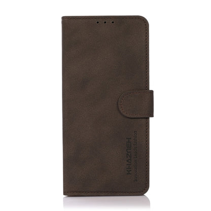 For iPhone 16 Plus KHAZNEH Matte Texture Leather Phone Case(Brown) - iPhone 16 Plus Cases by buy2fix | Online Shopping UK | buy2fix