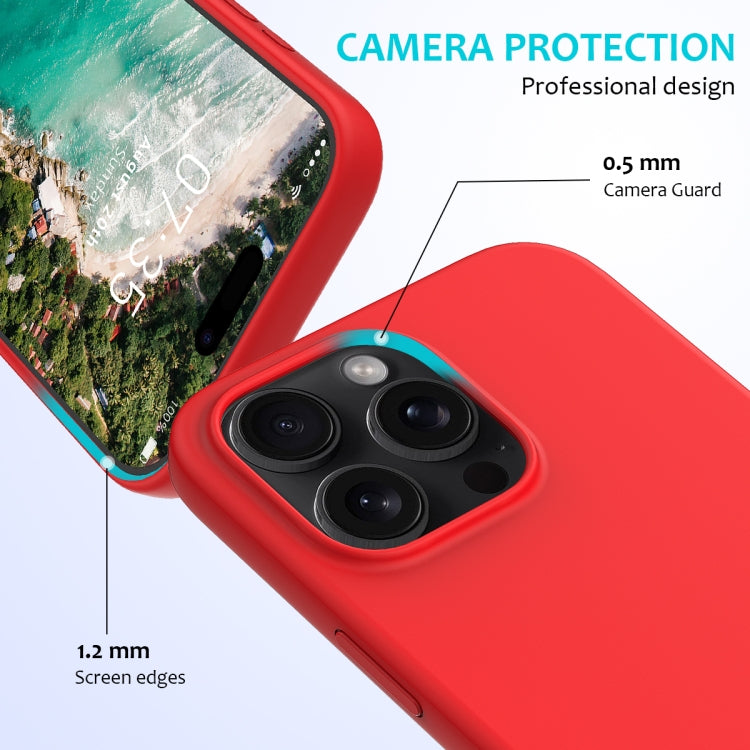 For iPhone 16 Pro Solid Color Silicone Phone Case(Red) - More iPhone Cases by buy2fix | Online Shopping UK | buy2fix