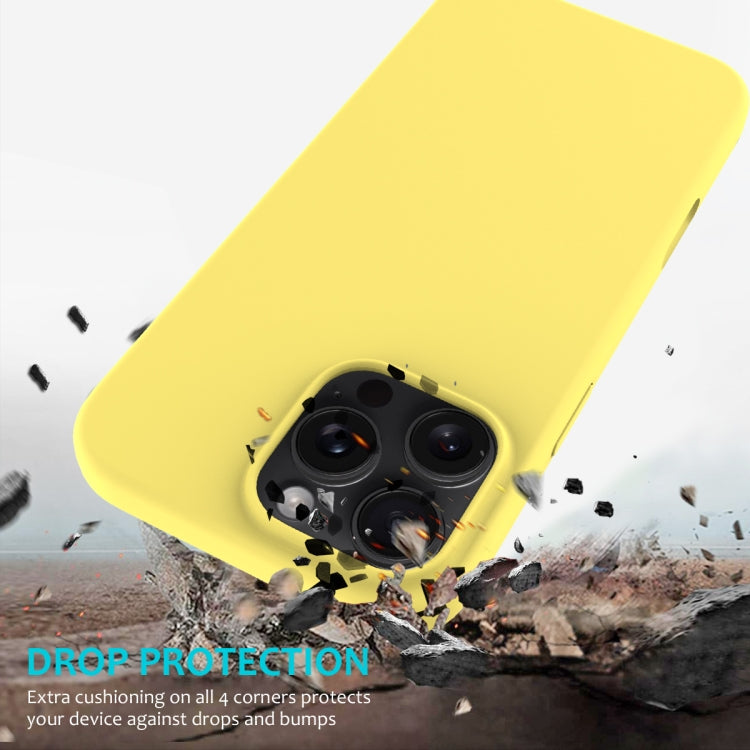 For iPhone 16 Pro Solid Color Silicone Phone Case(Lemon Yellow) - More iPhone Cases by buy2fix | Online Shopping UK | buy2fix