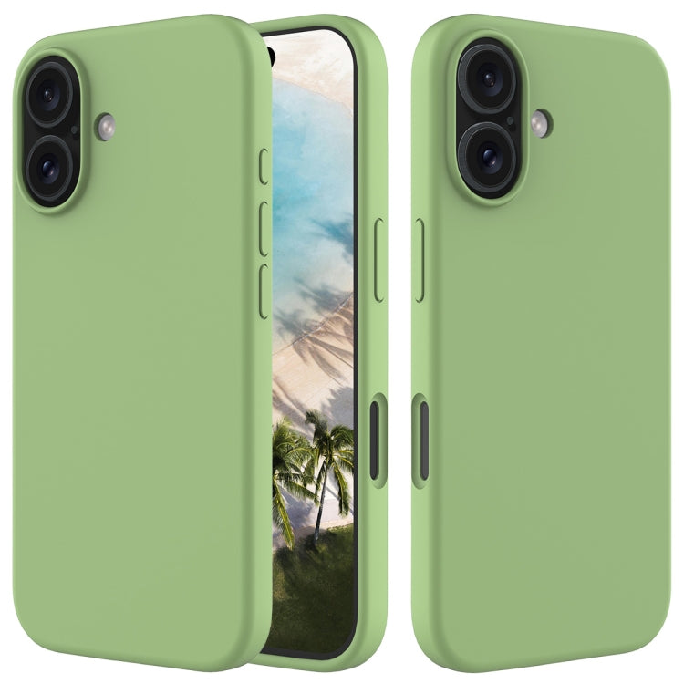 For iPhone 16 Solid Color Silicone Phone Case(Mint Green) - More iPhone Cases by buy2fix | Online Shopping UK | buy2fix