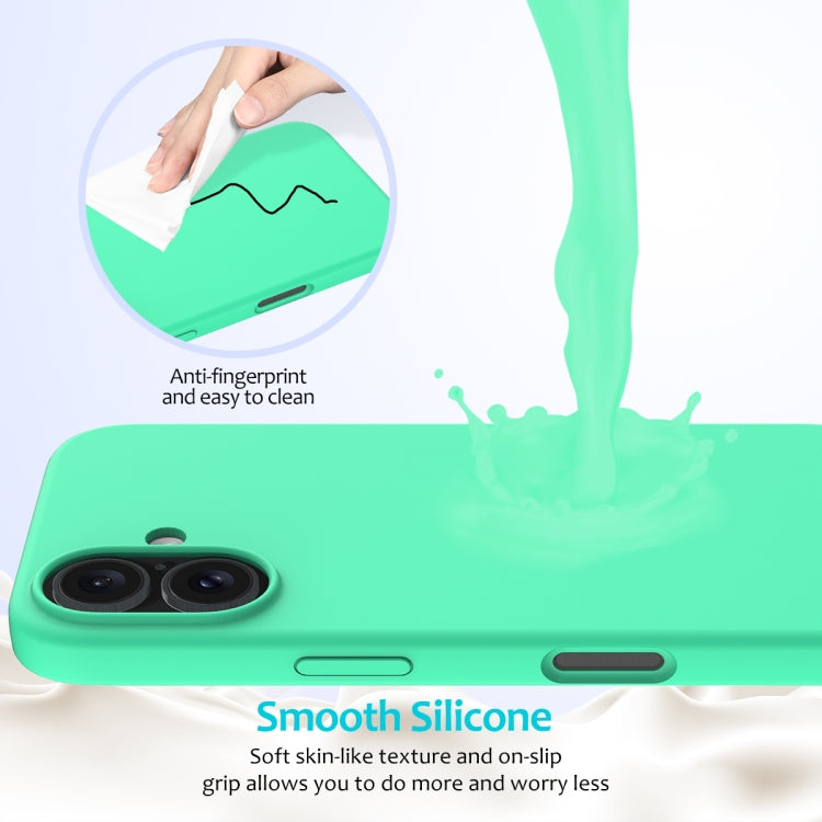 For iPhone 16 Solid Color Silicone Phone Case(Green) - More iPhone Cases by buy2fix | Online Shopping UK | buy2fix