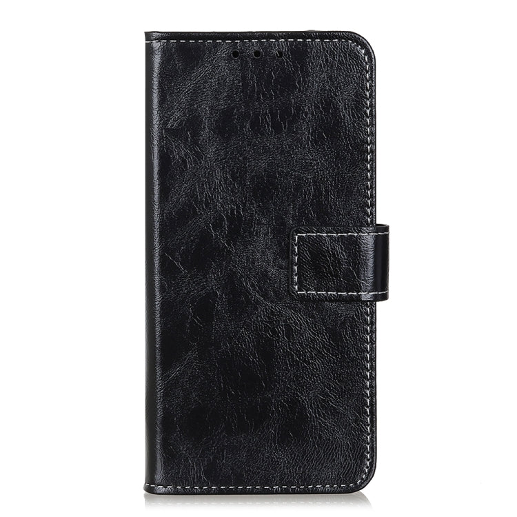 For iPhone SE 2024 Retro Crazy Horse Texture Horizontal Flip Leather Phone Case(Black) - More iPhone Cases by buy2fix | Online Shopping UK | buy2fix