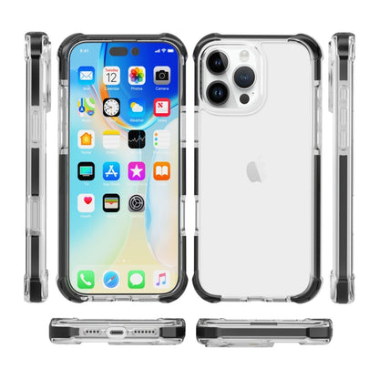 For iPhone 16 Pro Max Four-corner Shockproof TPU + Acrylic Phone Case(Black + Transparent) - iPhone 16 Pro Max Cases by buy2fix | Online Shopping UK | buy2fix