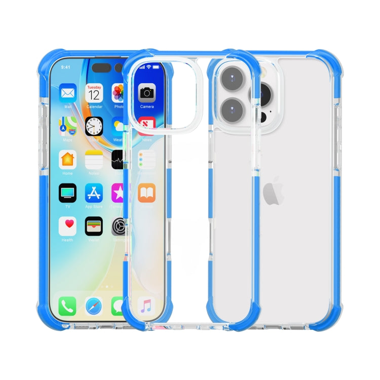 For iPhone 16 Pro Four-corner Shockproof TPU + Acrylic Phone Case(Blue) - iPhone 16 Pro Cases by buy2fix | Online Shopping UK | buy2fix