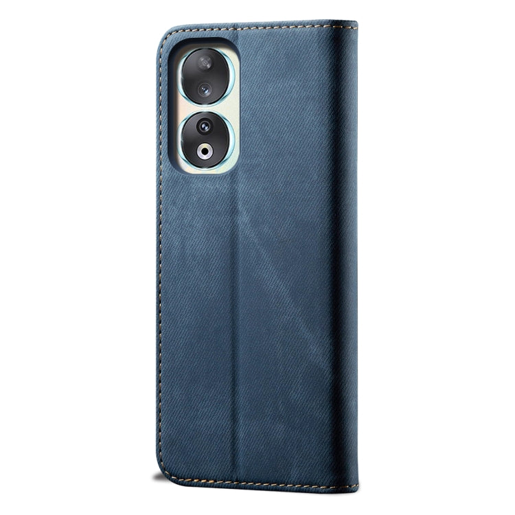 For Honor 90 Denim Texture Flip Leather Phone Case(Blue) - Honor Cases by buy2fix | Online Shopping UK | buy2fix