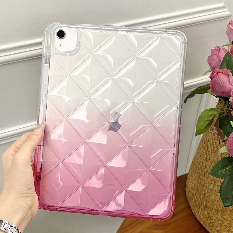 For iPad Air 11 2024 / iPad Pro 11 Gradient Diamond Plaid TPU Tablet Case(Gradient Pink) - iPad Pro 11 (2022/2021) Cases by buy2fix | Online Shopping UK | buy2fix