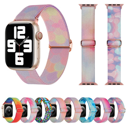 For Apple Watch Ultra 2 49mm Painted Pattern Nylon Replacement Watch Band(Liquid Colorful) - Watch Bands by buy2fix | Online Shopping UK | buy2fix