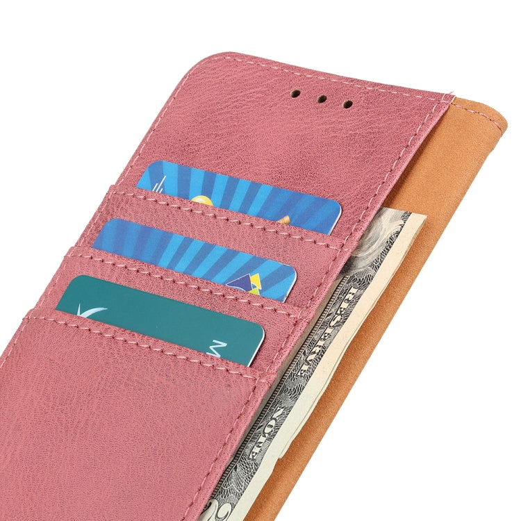 For OnePlus 12 KHAZNEH Cowhide Texture Flip Leather Phone Case(Pink) - OnePlus Cases by buy2fix | Online Shopping UK | buy2fix