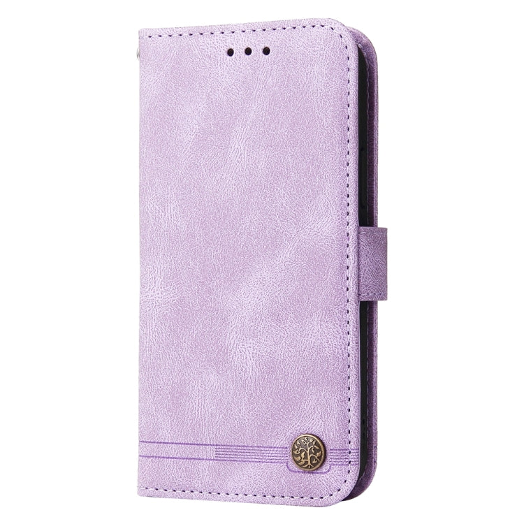 For Google Pixel 9 Pro Skin Feel Life Tree Metal Button Leather Phone Case(Purple) - Google Cases by buy2fix | Online Shopping UK | buy2fix