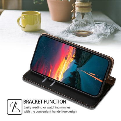 For TCL 50 SE 4G Gloss Oil Solid Color Magnetic Leather Phone Case(Black) - More Brand by buy2fix | Online Shopping UK | buy2fix
