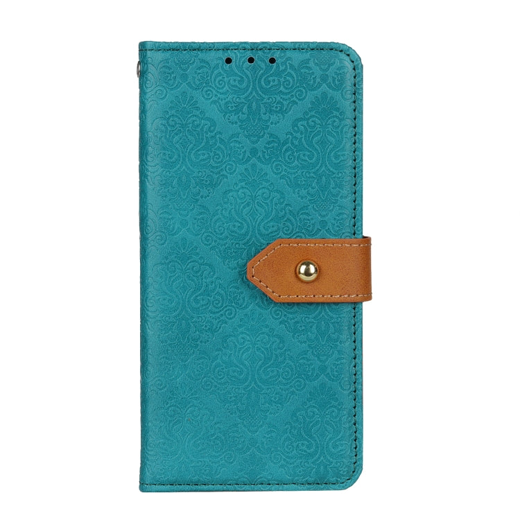 For iPhone SE 2024 European Floral Embossed Leather Phone Case(Blue) - More iPhone Cases by buy2fix | Online Shopping UK | buy2fix