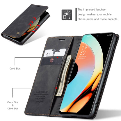 For Realme 10 Pro+ CaseMe 013 Multifunctional Horizontal Flip Leather Phone Case(Black) - Realme Cases by CaseMe | Online Shopping UK | buy2fix