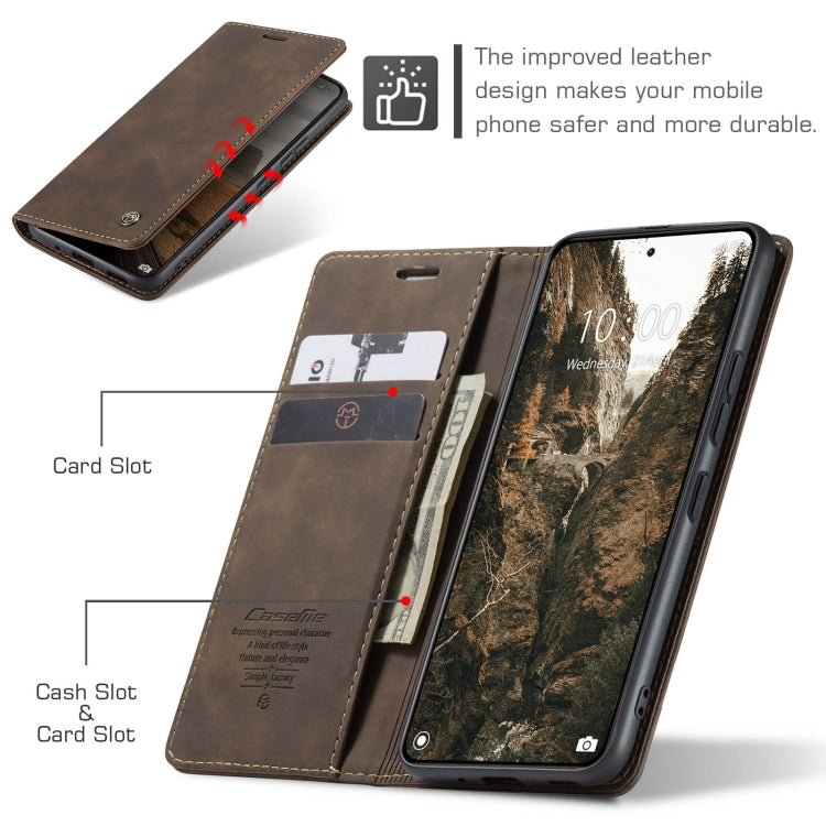 For Xiaomi 14 Pro CaseMe 013 Multifunctional Horizontal Flip Leather Phone Case(Coffee) - 14 Pro Cases by CaseMe | Online Shopping UK | buy2fix