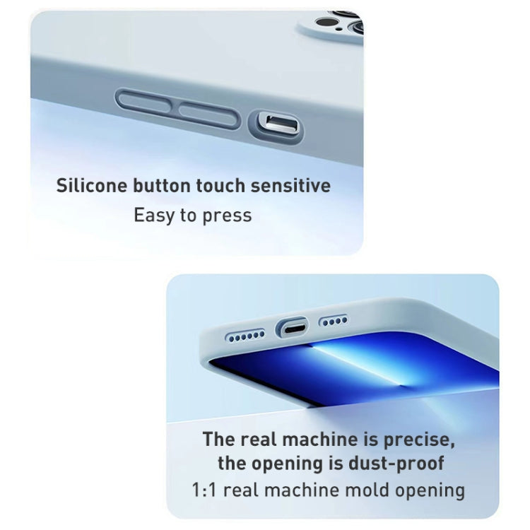 For iPhone 14 Pro Max Liquid Silicone MagSafe Precision Hole Phone Case(White) - iPhone 14 Pro Max Cases by buy2fix | Online Shopping UK | buy2fix