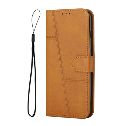 For Xiaomi Redmi K70 / K70 Pro Stitching Calf Texture Buckle Leather Phone Case(Yellow) - K70 Pro Cases by buy2fix | Online Shopping UK | buy2fix