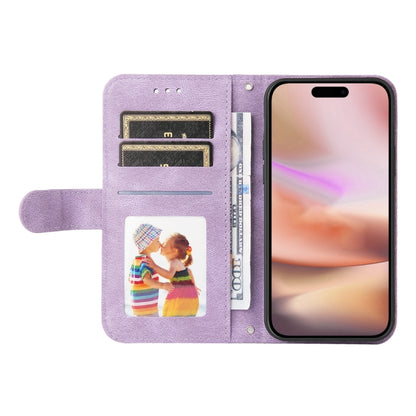 For iPhone 16 Plus Skin Feel Life Tree Leather Phone Case(Purple) - iPhone 16 Plus Cases by buy2fix | Online Shopping UK | buy2fix