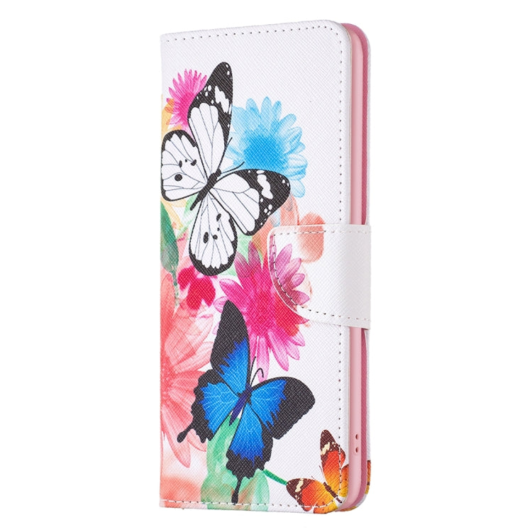 For iPhone 16 Plus Colored Drawing Pattern Leather Phone Case(Butterflies) - iPhone 16 Plus Cases by buy2fix | Online Shopping UK | buy2fix