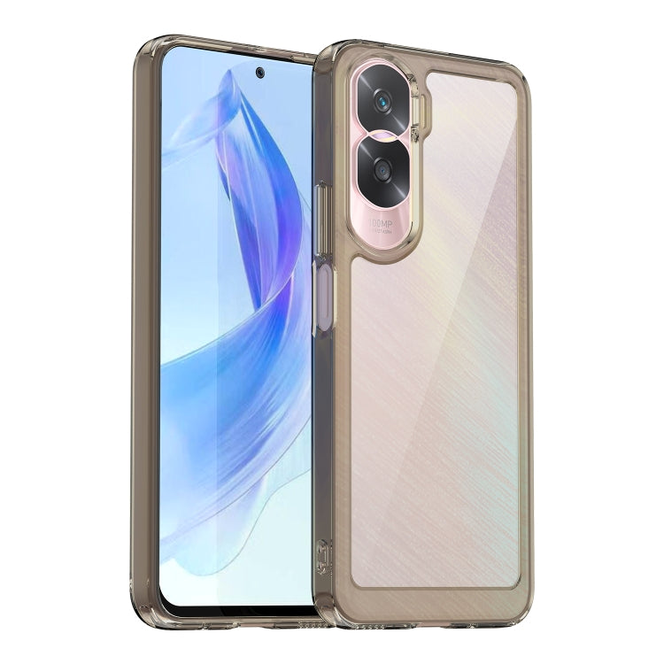 For Honor X50i Colorful Series Acrylic Hybrid TPU Phone Case(Transparent Grey) - Honor Cases by buy2fix | Online Shopping UK | buy2fix