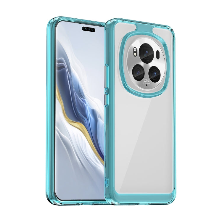 For Honor Magic6 Pro 5G Colorful Series Acrylic Hybrid TPU Phone Case(Transparent Blue) - Honor Cases by buy2fix | Online Shopping UK | buy2fix