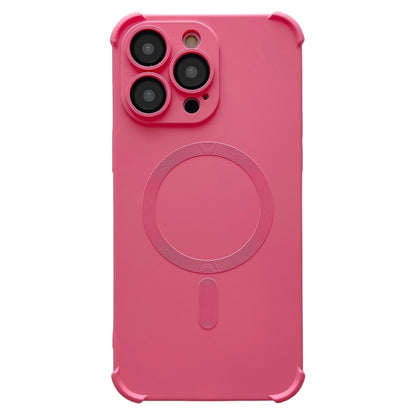 For iPhone 12 Pro Max Four-corner Shockproof Skin Feel MagSafe Magnetic Phone Case(Pink) - iPhone 12 Pro Max Cases by buy2fix | Online Shopping UK | buy2fix