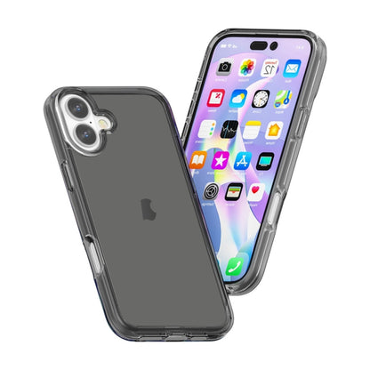 For iPhone 16 Plus Shockproof Terminator Transparent Phone Case(Grey) - iPhone 16 Plus Cases by buy2fix | Online Shopping UK | buy2fix