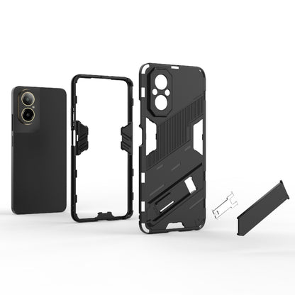 For Realme C67 4G Global Punk Armor 2 in 1 PC + TPU Phone Case with Holder(Green) - Realme Cases by buy2fix | Online Shopping UK | buy2fix