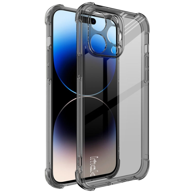 For iPhone 15 Pro Max imak Shockproof Airbag TPU Phone Case(Transparent Black) - iPhone 15 Pro Max Cases by imak | Online Shopping UK | buy2fix