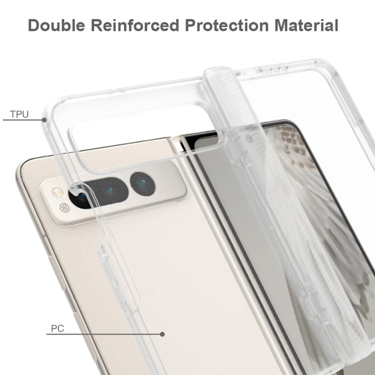 For Google Pixel Fold Scratchproof Acrylic TPU Phone Case(Transparent) - Google Cases by buy2fix | Online Shopping UK | buy2fix