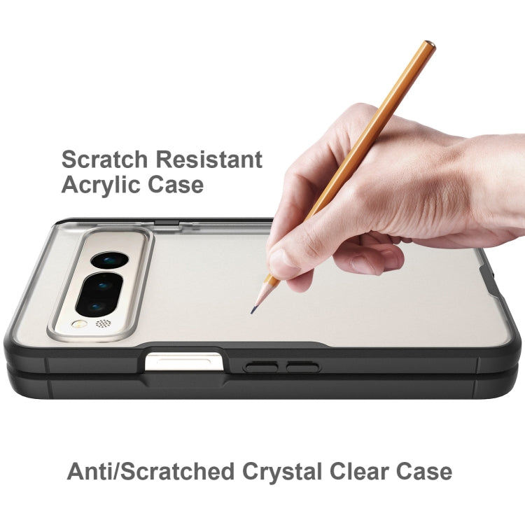 For Google Pixel Fold Scratchproof Acrylic TPU Phone Case(Transparent) - Google Cases by buy2fix | Online Shopping UK | buy2fix